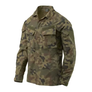 Bluza Mundurowa Helikon-Tex Raid - PolyCotton Stretch Ripstop - PL Woodland - Odzież taktyczna i umundurowanie - miniaturka - grafika 1