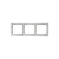 Klawisze i ramki - Hager polo Ramka potrójna pozioma z polem opisowym śnieżnobiały połysk S.1 10238919 10238919 - miniaturka - grafika 1