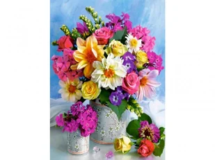 ZESTAW HAFT DIAMENTOW MOZAIKA DIAMENTOWA KOLOROWY BUKIET - Zabawki kreatywne - miniaturka - grafika 1