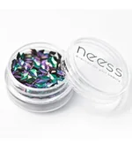 Lakiery do paznokci - Neess Blink Jet, ozdoba na paznokcie romby Fioletowo-Zielone, 1 g - miniaturka - grafika 1