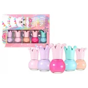 Zabawy w naśladowanie dorosłych - Zestaw Lakierów Do Malowania Paznokci Korona 5 Kolorów - miniaturka - grafika 1