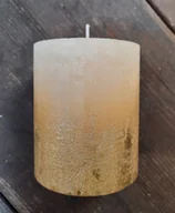 Świece - Świeca walec rustico kremowozłota 68 x 80 mm Geis - miniaturka - grafika 1