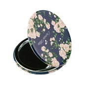 Lusterka do makijażu - Lusterko Otwierane Okrągłe Granatowe w Kwiaty Idealne Na Prezent Captain Mike - miniaturka - grafika 1