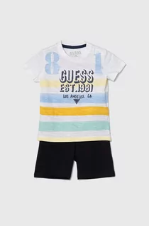 Dresy i komplety dla chłopców - Guess komplet bawełniany niemowlęcy kolor granatowy - grafika 1