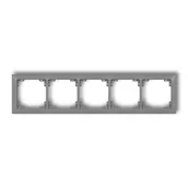 Klawisze i ramki - Ramka pięciokrotna uniwersalna szary mat 27DRSO-5 DECO SOFT - miniaturka - grafika 1