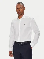 Koszule męskie - camicie uomo tommy hilfiger mw0mw38347 - flex ppln ycf optic white - miniaturka - grafika 1