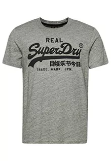 Koszulki męskie - Superdry Koszulka męska z nadrukiem, Athletic Grey Marl, XXL - grafika 1