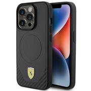 Etui i futerały do telefonów - Ferrari FEHMP15LPTEK iPhone 15 Pro 6.1" czarny/black hardcase Carbon Metal Logo MagSafe - miniaturka - grafika 1