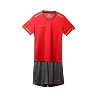 Piłka nożna - Kelme S/S zestaw piłkarski dla dzieci XL czerwony/ciemnoszary metalowy - miniaturka - grafika 1