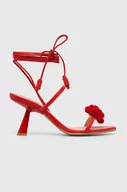 Sandały damskie - Alohas sandały skórzane Kendra kolor czerwony S100280.01 - miniaturka - grafika 1