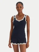 Piżamy damskie - Tommy Hilfiger Piżama UW0UW06215 Granatowy Regular Fit - miniaturka - grafika 1