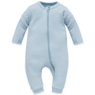 Pajacyki dla niemowląt - PINOKIO PAJAC BEZ STOPEK SUWAK NIEBIESKIE LOVELY DAY 62 - miniaturka - grafika 1