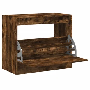 vidaXL Szafka na buty dąb wędzony 80x42x69 cm materiał drewnopochodny - Szafki na buty - miniaturka - grafika 1