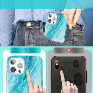 Kingxbar Watercolour Series kolorowe etui do iPhone 12 Pro Max różowo-zielony - Etui i futerały do telefonów - miniaturka - grafika 3