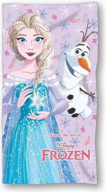 Bawełniany ręcznik plażowy dla dzieci 70x140 Frozen Kraina Lodu