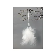 Ozdoby bożonarodzeniowe - Aniołek do zawieszenia z pierza, 17 cm - miniaturka - grafika 1