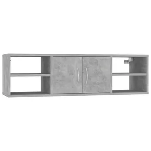 vidaXL vidaXL Półka ścienna, szarość betonu, 102x30x29 cm, płyta wiórowa - Półki do salonu - miniaturka - grafika 1