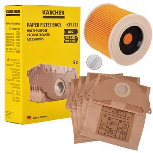 Worki + Filtr Karcher 6.904-322.0 do WD 2, A2004 - Worki do odkurzaczy - miniaturka - grafika 1
