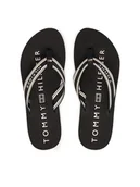 Klapki i japonki damskie - Tommy Hilfiger Japonki Th Webbing Summer Sandal FW0FW09193 Czarny - miniaturka - grafika 1