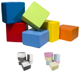 Komplet 6 Dużych Klocków Piankowych Do Zabawy,Żłobków,Przedszkoli Komplet 6 Dużych Klocków Piankowych Do Zabawy,Żłobków,Przedszkoli (Kolor: Biały, C.. - Klocki - miniaturka - grafika 1