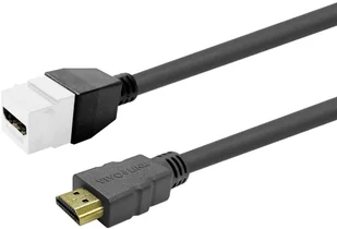 Keystone White HDMI Female to HDMI Male - Złącza, przejściówki, adaptery - miniaturka - grafika 1