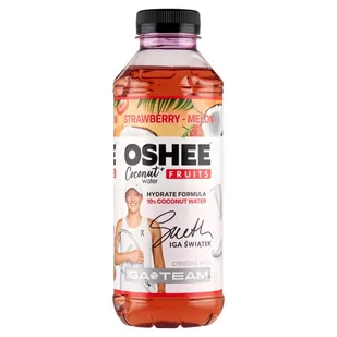 Oshee Coconut Water + Fruits Napój niegazowany truskawka-melon 555 ml - Napoje energetyczne i izotoniczne - miniaturka - grafika 1