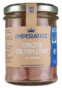 EMPERATRIZ Tuńczyk żółtopłetwy filety w zalewie 200 g (140 g) (słoik) - Konserwy i dania rybne - miniaturka - grafika 1