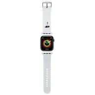 Akcesoria do smartwatchy - Karl Lagerfeld Pasek KLAWMSLCNH Apple Watch 38/40/41mm biały/white strap 3D Rubber Choupette Heads - miniaturka - grafika 1