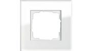 Klawisze i ramki - Gira Ramka pojedyncza Gira Esprit Szkło białe - miniaturka - grafika 1