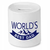Skarbonki - SKARBONKA DLA TATY WORLD'S BEST DAD PREZENT z Nadrukiem ze Zdjęciem - miniaturka - grafika 1
