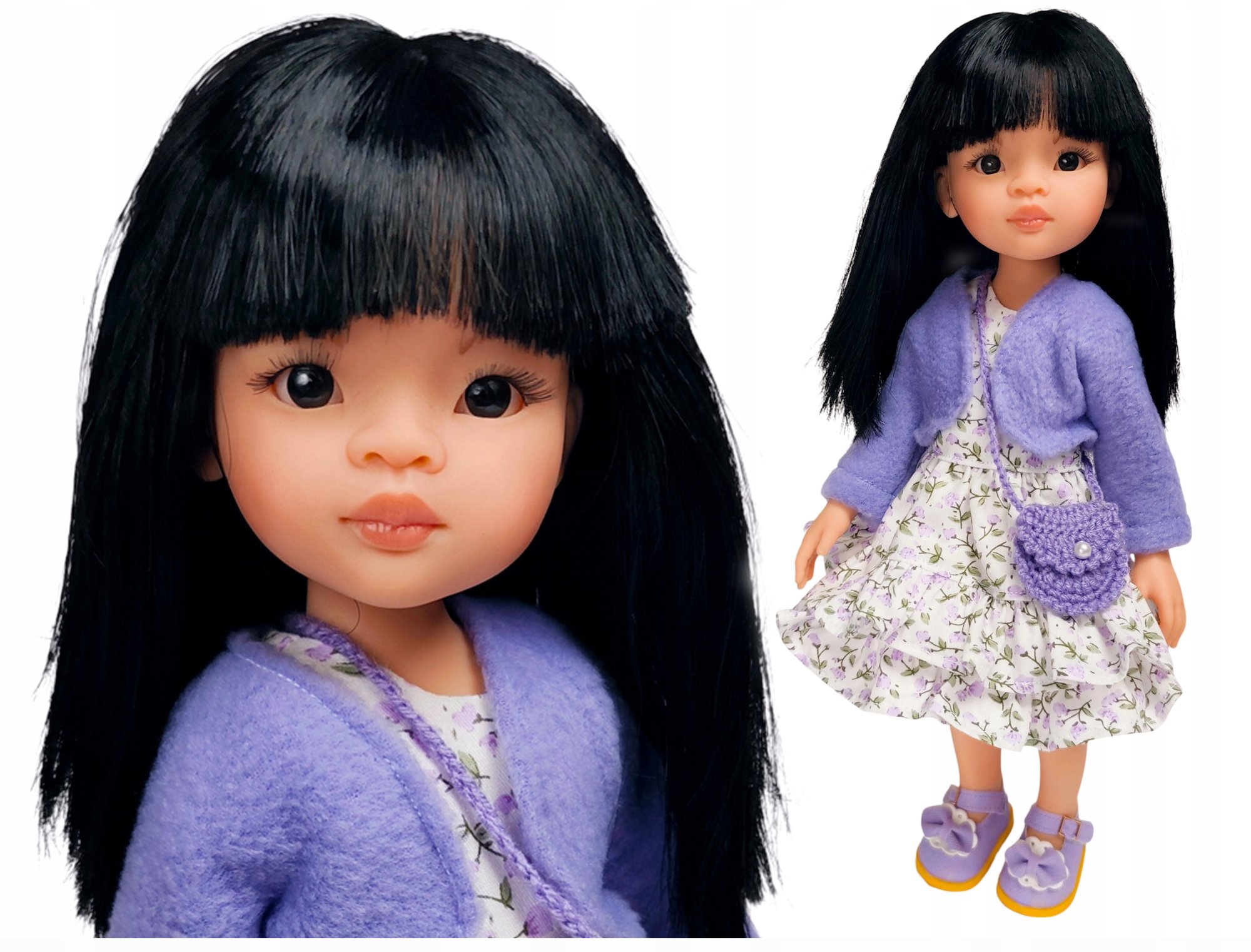 Lalka hiszpańska Paola Reina 32cm śliczna Liu+ ubranka, buciki,+ pudełko