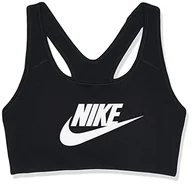 Biustonosze - Nike Swoosh Futura Bra biustonosz sportowy czarny Schwarz (Black/White/010) X-L - miniaturka - grafika 1