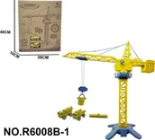 Zabawki kreatywne - Ramiz EKO Dźwig Budowlany + Pojazdy - miniaturka - grafika 1