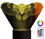 Lampy stojące - Lampka Nocna 3D Led Harry Potter Sowa Hedwiga - miniaturka - grafika 1