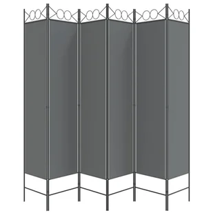 Lumarko Parawan 6-panelowy, antracytowy, 240x200 cm, tkanina! - Parawany - miniaturka - grafika 5