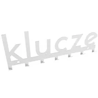 Wieszaki i stojaki - Metalowy wieszak ścienny na ubrania design loft KLUCZE biały - miniaturka - grafika 1