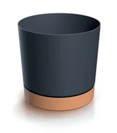 Donice - Doniczka Z Podstawką Okrągła Antracyt Tubo 12,8 Cm - miniaturka - grafika 1