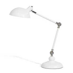 Beliani Lampka biurkowa biała 43146 43146 - Lampy stojące - miniaturka - grafika 1