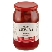 Owoce w puszkach i słoikach - Polska gościna Kompot truskawkowy 900 g - miniaturka - grafika 1