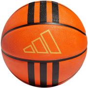 Koszykówka - Piłka do koszykówki adidas 3-Stripes Rubber X3 pomarańczowa HM4970 - rozmiar piłek - 5 - miniaturka - grafika 1