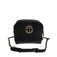 Torebki damskie - Torebka listonoszka Monnari czarna pikowana łańcuszek klasyczna - miniaturka - grafika 1