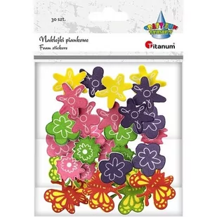 Naklejki piankowe kwiaty i motyle 30szt - Zabawki kreatywne - miniaturka - grafika 1
