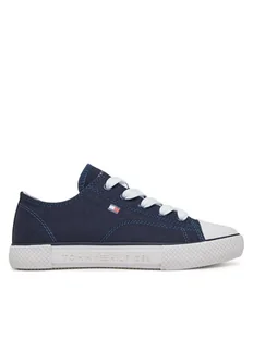 Tommy Hilfiger Trampki T3X9-33846-0890 M Niebieski - Buty dla chłopców - miniaturka - grafika 1