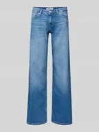 Spodnie damskie - Jeansy z szeroką nogawką z mieszanki bawełny model ‘JUDY’ - miniaturka - grafika 1