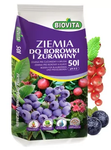 Ziemia do borówki i żurawiny pH 4-5 Biovita 50L - Ziemia ogrodowa - miniaturka - grafika 1