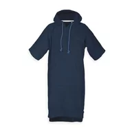 Kurtki męskie - TOM TAILOR Ponczo surfingowe dla kobiet i mężczyzn, S-M, 100% bawełna/frotte, ponczo kąpielowe z kapturem, kieszenią na brzuchu i haftem z logo, niebieskie (granatowe) - miniaturka - grafika 1