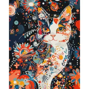 Ideyka Malowanie po numerach - Wdzięczny kotek 40x50cm - Malowanie po numerach - miniaturka - grafika 1