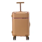 Walizki - Duża walizka podróżna bagaż ABS 20" - złota Semi Line - miniaturka - grafika 1