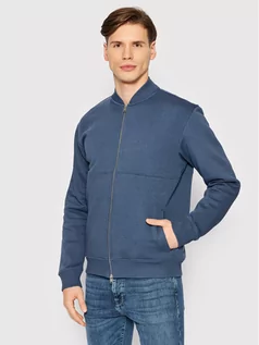 Bluzy męskie - Selected Homme Bluza Sweat Jacket 16083441 Niebieski Relaxed Fit - grafika 1