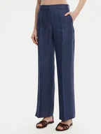 Spodnie damskie - Weekend Max Mara Spodnie materiałowe Malizia 2515131052 Granatowy Regular Fit - miniaturka - grafika 1